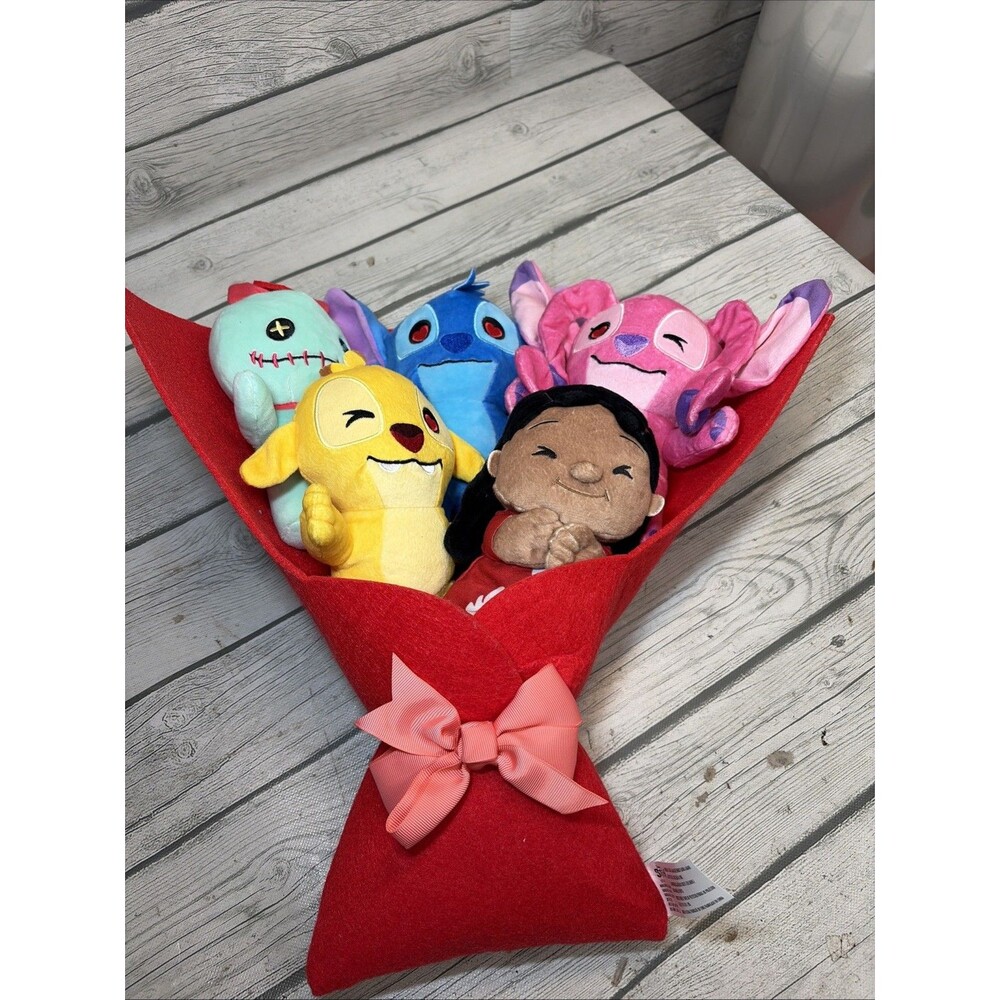 Lilo and Stitch And Friends Plush Bouquet Five Little Stuffed Animals Disney